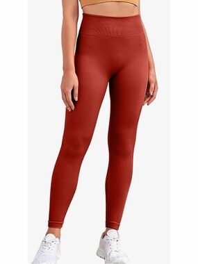 Calvin Klein Ribbed Seamless Leggings Rust